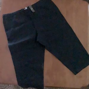 J.Jill Love Linen deep blue capris XLP Petite NWT